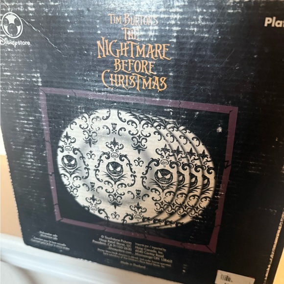 Rare Tim burtons the nightmare before Christmas plate set by disney Set Of 4 - Picture 7 of 9